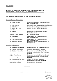 
Minutes of a meeting between South African and Angolan Delegations: Ilha Do Sal, 23 February 1983
