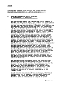 
Discussions between South African and United States delegations: Washington, 17-19 March 1983
