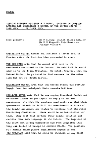 
Meeting between Minister R F Botha, Minister of Foreign Affairs and Ambassador H Nickel of the United States: Cape Town, 21 March 1984
