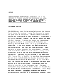 
Meeting between a South African delegation led by the Minister of Foreign Affairs, the Honourable R F Botha and a United States delegation led by Dr C Crocker, Assistant Secretary of State for African Affairs: Santa Maria, Sal Island, 31 October 1984, Af