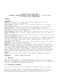 Minutes of the Black Sash National Conference held at Cape Town 1994