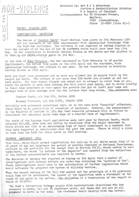 Non-Violence News, Second quarter 1982