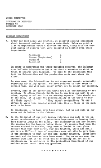 Works Committee Information Bulletin, No 1