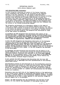 International Bulletin, No 20, December 1988