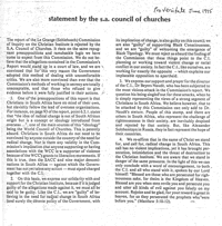 Statement by the South African Council of Churches, June 1975
