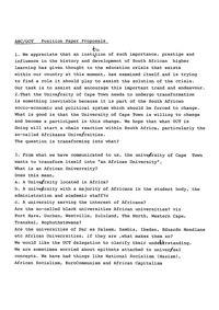 ANC/UCT Position Paper proposals