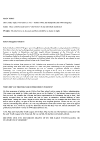 Interview with Robert Mangaliso Sobukwe