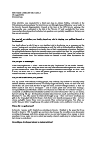 Interview with Sibongile Mthembu Mkhabela