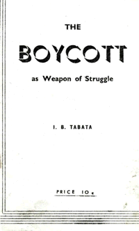 The boycott as weapon of struggle