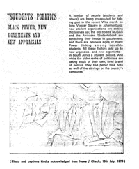 Students, politics, Black power, new movements and new appraisals
