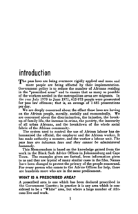Pass Laws and Influx Control