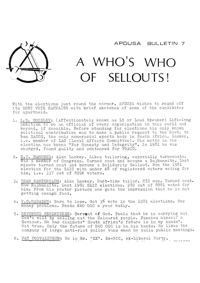 APDUSA Bulletin 7:  A whos who of sellouts!