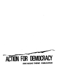 Action for democracy: 1986 NUSAS theme publication
