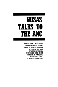 NUSAS talks to the ANC