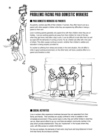 Problems facing paid domestic workers