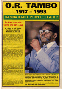 O R Tambo 1917-1993: hamba kahle people's leader
