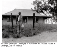 Photograph of Mr. Goba (principal at Ohlanga)