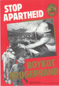 Stop apartheid: boykot Krugerrand