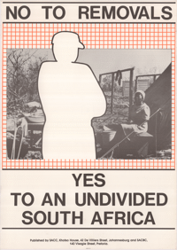 
No to removals: yes to an undivided South Africa
