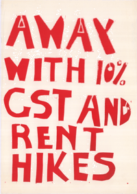 Away with 10 percent GST and rent hikes