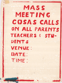 
Mass meeting: COSAS calls on all parents, teachers and students
