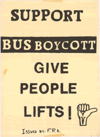 Support bus boycott: Give people lifts!