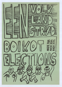 Een volk land stryd: Boikot elections