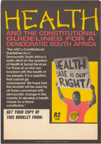 
Health and the constitutional guidlines for a democratic South Africa 
