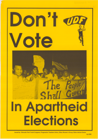 Dont vote in apartheid elections