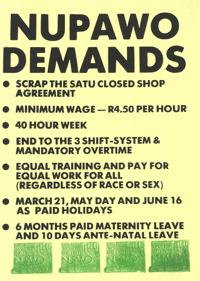 NUPAWO demands