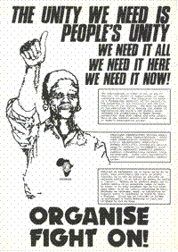 The unity we need is peoples unity : Organis
