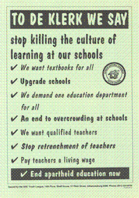 To de Klerk we say 