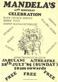 Mandelas 67th birthday celebration