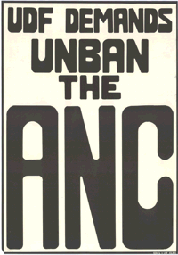 UDF demands unban the ANC