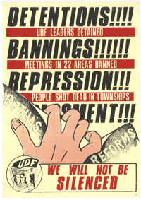 
Detentions!!!!:  bannings!!!!!!:  repression!!!
