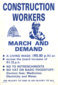 Construction workers demand
