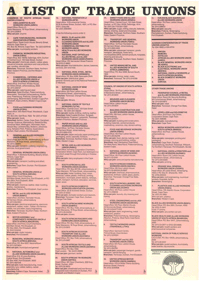 A list of trade unions