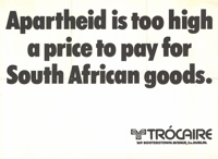 
Apartheid is too high a price to pay for South African goods
