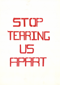Stop tearing us apart