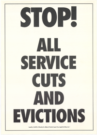 Stop! all service cuts and evictions