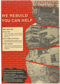 Apartheid destroys : We rebuild you can help