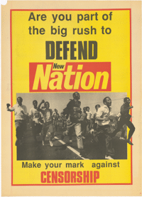 
Are you part of the big rush to defend New Nation : Make your mark against censorship

