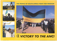 
The people of South Africa fight for freedom : Victory to the ANC!
