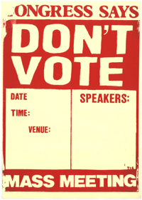 Congress says : Dont vote : Mass meeting