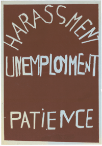 Harassment: unemployment: patience