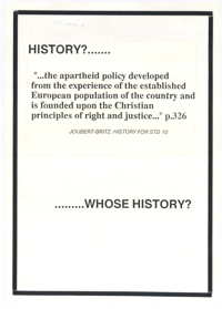 History? : whose history?