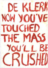 De Klerk now youve touched the mass youll b