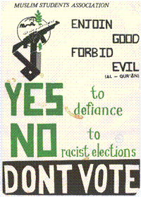 
Enjoin good forbid evil: yes to defiance no to racist elections
