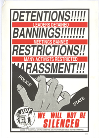 
Detentions: bannings, restrictions, harassment, we will not be silenced
