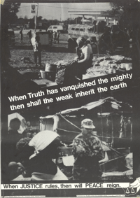 
When Truth has vanquised the mighty : then shall the weak inherit the earth
